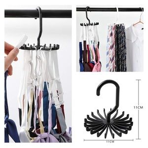 Rotating Scarf Tie Accessory Hook Hanger Closet Space Saver